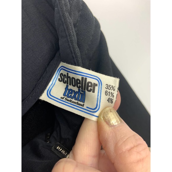 Vintage Mistral Black Ski Pants Size 12 Hong Made in Kong w/ Swiss Fabric - Picture 5 of 11